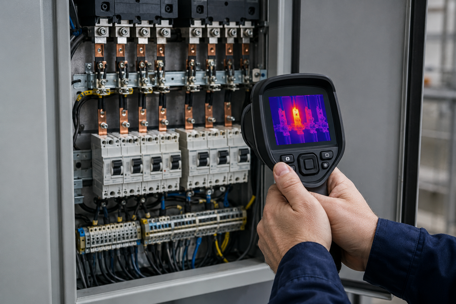 Verifica termografica di un quadro elettrico — danni tecnologici e guasti