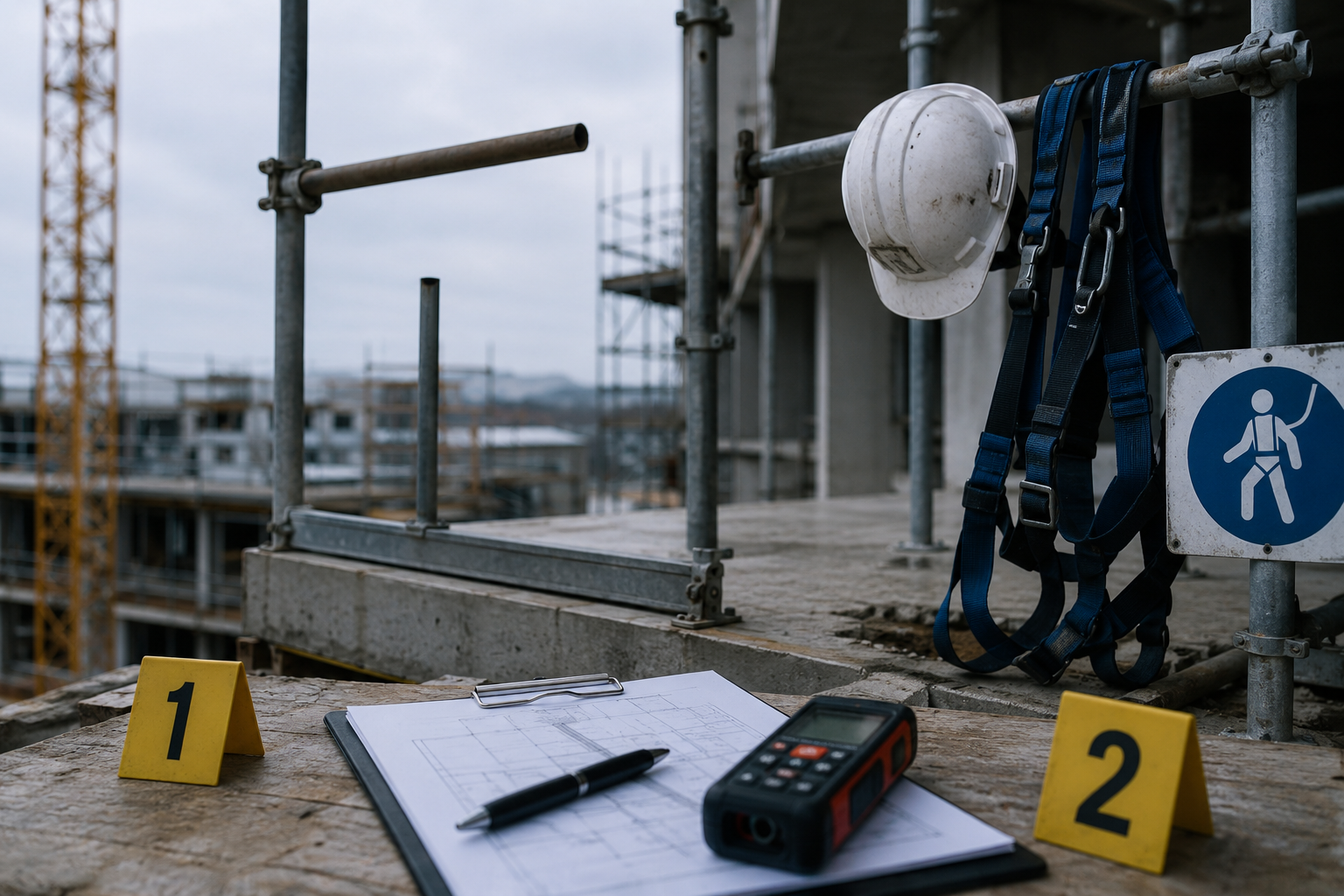 Sopralluogo tecnico su infortunio in cantiere: ponteggio, DPI e rilievi